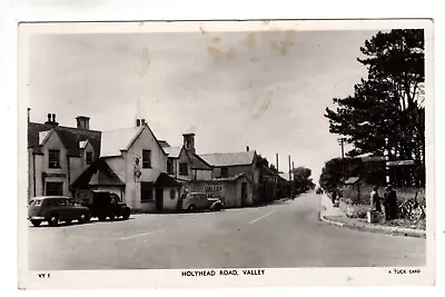 Wales - Anglesey Valley Holyhead Road & Hotel Cars Real Photo Tuck (ref. 596) • £1.99