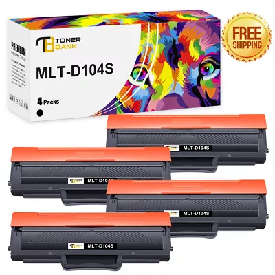 4p MLTD104S MLT-D104S BLACK Toner Cartridge For Samsung ML-1661 ML-1675 ML-1865W • $49.11