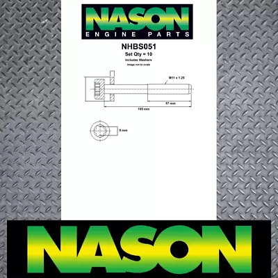 Nason Head Bolt Set Fits Daewoo X20SED Nubira J100 J150 • $49.90