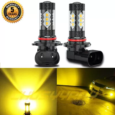 2X LED Yellow Fog Light Bulbs 9006 HB4 3000K 100W For 2007-2010 Infiniti G35 G37 • $17.99