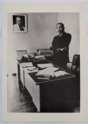 Martin Luther King Jr. At Desk Photograph Portrait Vintage Postcard 4 X 6 Unused • $9.99