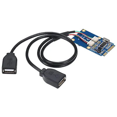 1Pack Mini PCI-E PCI Express To 5 Pin Dual USB 2.0 Adapter Riser Card Extender • $9.44
