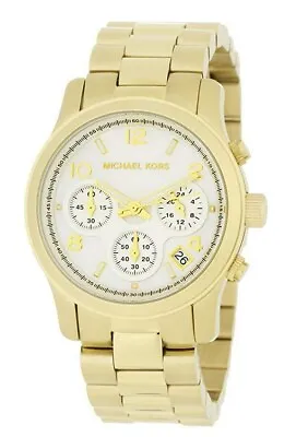 Michael Kors Women's Watch Runway Chronograph Yellow Gold Bracelet MK5305 • $63.99