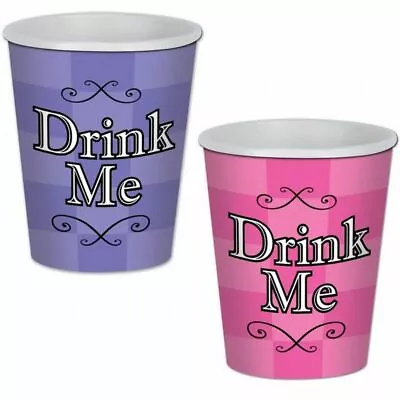 Alice In Wonderland 9 Oz Hot/Cold Paper 8 Per Pack Party Tableware Supplies • $3.79