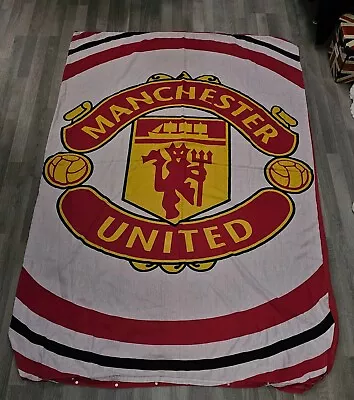 Vintage Manchester United Single Duvet & Pillowcase Set Stars Red & White MUFC • £25