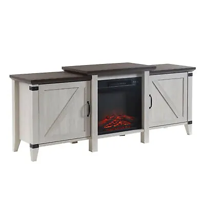 Edyo Living 63in Freestanding Wooden Electric Fireplace TV Stand Console Grey • $309.99