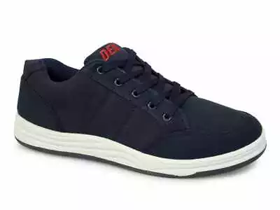 DEK Mens Canvas 5 Eyelet Leisure Holiday Deck Shoes Trainers Navy Blue New • £24