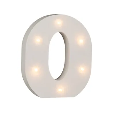 16cm Illuminated Wooden Letter O With 6 Led Sign Message Decor Party Xmas Gift • £7.90