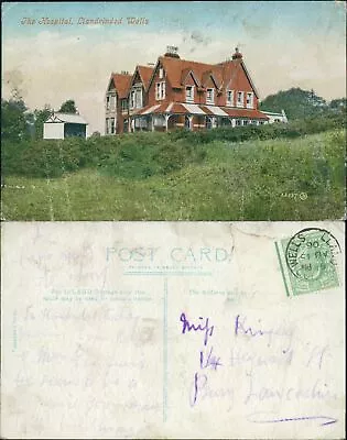 Llandrindod Wells Hospital 24837 Valentines 1906 Cancel (creased) • £5.10