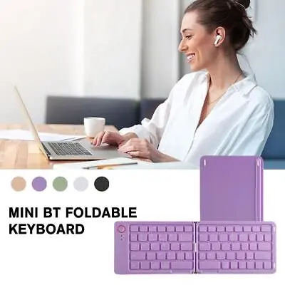 Mini Foldable Bluetooth Rechargable Keyboard Wireless For IOS Windows N2I8 • $27.59