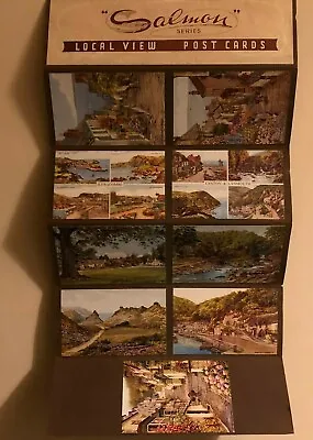 1930's J Salmon Salmon Series Postcard Shop Wall Display Devon Views Set 2 • £33.03