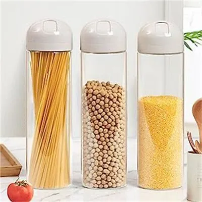 Glass Spaghetti Container 12 X 3.3 Inches Noodles Storage Jar  Pasta • $30.12