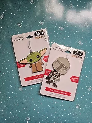 Hallmark Star Wars The Mandalorian & Grogu Metal Enamel Ornament Set Baby Yoda • $7.95