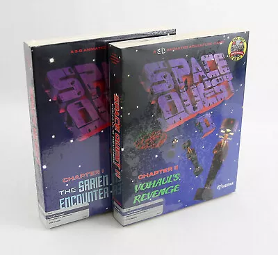 SEALED LOT Sierra Space Quest I And II Sarien Encounter ST Big Box PC 1986 NEW • $1500