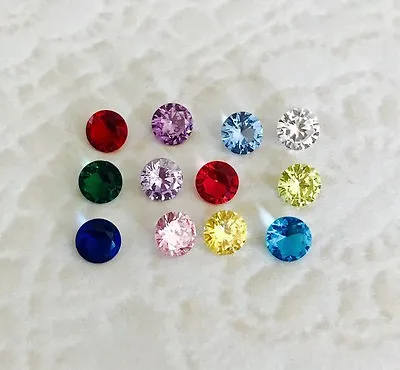 Birthstones 5mm Round Beautiful Bling Glass CZ Floating Charm For Memory Locket • $2.50