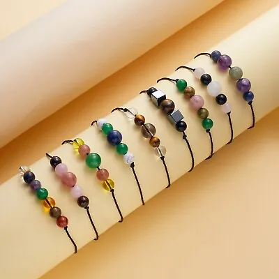 7 Chakra Bracelet Gemstone Crystal Bead Anxiety Stone Jewellery Healing Reiki UK • £4