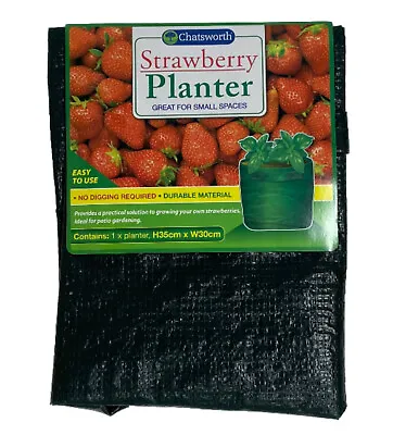 Strawbery Planter Grow Bag Fruit Vegetables Patios Tub Pots Garden Patio Balcony • £3.99