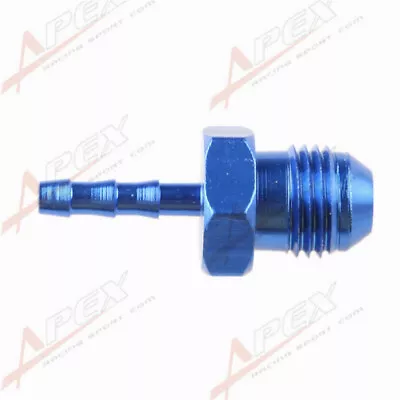 Brand New -6AN 6AN AN6 To 4mm Hose Barb Straight Fuel Line Fitting Adapter Blue • $4.99