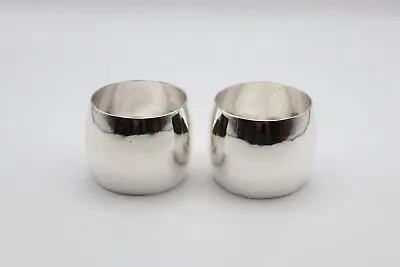Antique Sterling Silver Pair Of Napkin Rings Hallmarked Sheffield 1926 • £62