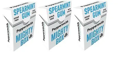 Peppersmith English Spearmint Xylitol Gum 50g Mighty Box (Pack Of 3) • £12.99