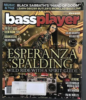 Bass Player Magazine-april 2016-esperanza Spalding-andy Cichon-mtd Saratoga • $12.99