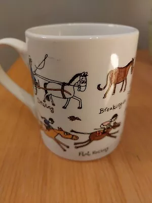 Mclaggan Smith Tyrrell Katz Horses Racing Hacking  Mug VGC • £5