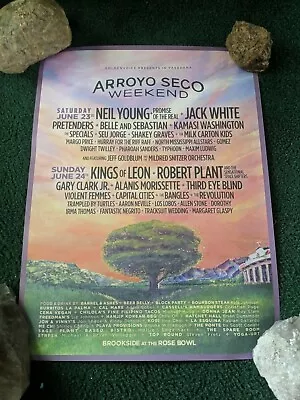 $30 • Buy Arroyo Seco Weekend Neil Young Robert Plant Jack White Original Concert Poster