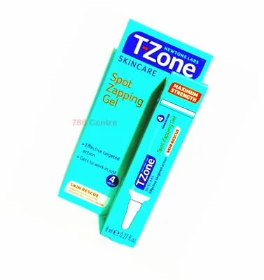 T-ZONE Skin Care 4hr Spot Zapping Gel 8ml Rapid Treatment Of Spots Blemishes MAX • £4.95