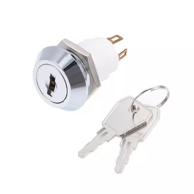 16mm 2 Positions NO OFF Electric Keylock Push Button Switch • £10.81