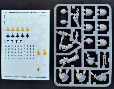 40K Salamanders Space Marine Upgrades Sprue Transfer Sheet Hammer Flamer • $33.55