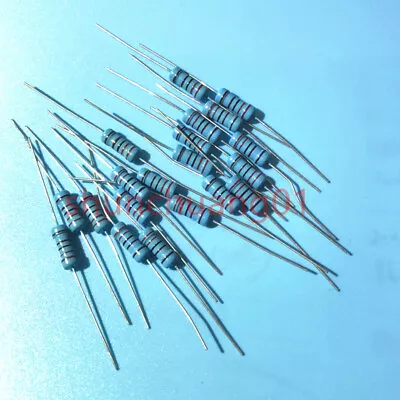 100Pcs 1/2W 0.5W Metal Film Resistor ±1%  1 - 910 Ω Ohm 1R - 910R 10R 47R 100R • $2.99