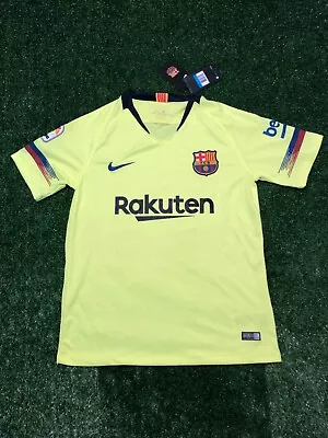 2018/19 Barcelona Away Jersey #10 Messi Medium Nike Soccer • $64.95