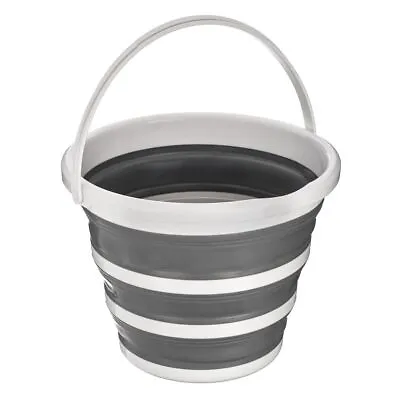 Collapsible Folding Silicon Plastic Bucket Kitchen Camping Garden Water Carrier • £7.94