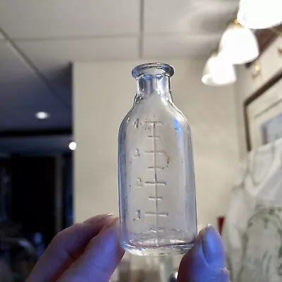 Miniature Doll House Glass Baby Nurser Bottle Embossed Measurements 1937 Nice • $6.49