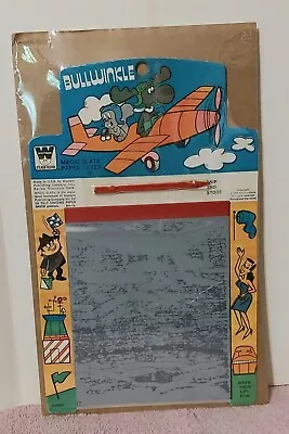 Bullwinkle Magic Slate Paper Saver 1975 Jay Ward  Unused & Stylus High Grade • $95