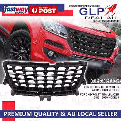 Matt Black Bumper Bar Grille Grill Mesh For Holden Colorado RG UTE 2016-2020 • $263.98