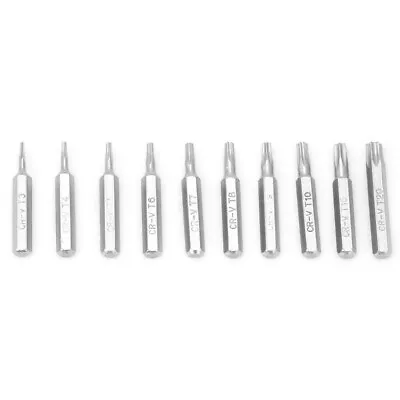 10PCS 4mm Shank Star Screwdriver Bits Tools T3/T4/T5/T6/T7/T8/T9/T10/T15/T20 HQ • £6.68