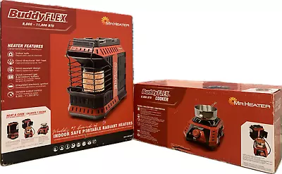 Brand New Mr Heater Buddy Flex Radiant Heater & Buddy Flex Cooker Combo Free Shp • $225