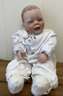 Vintage Htf Jane Bradbury 1989 Infant Crying Ceramic Doll 17” • $40