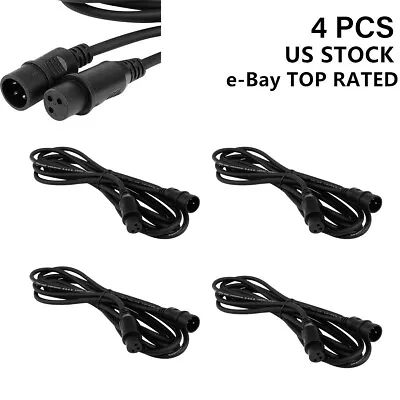 4PCS 10ft/3m 3 Pin DMX Signal Cables XLR Connection Stage Par Light Cable Wire • $14.99