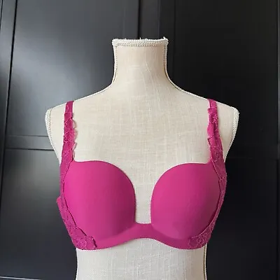 Victorias Secret Very Sexy Secret Embrace Push Up Bra 36C Pink Lace Multiway • $22