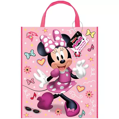 Disney Minnie Mouse Party Tote Bag 13 X11  Plastic Large Gifts Presents • £2.65