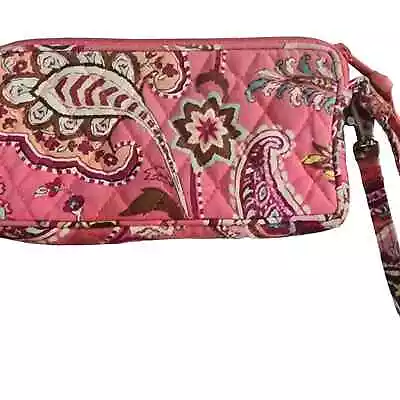 Vera Bradley Retired Call Me Coral Floral Colorful Wristlet • $25