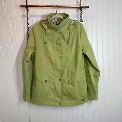 Mackintosh New England Women’s Green Mock Neck Hooded Rain Jacket Size M • $45