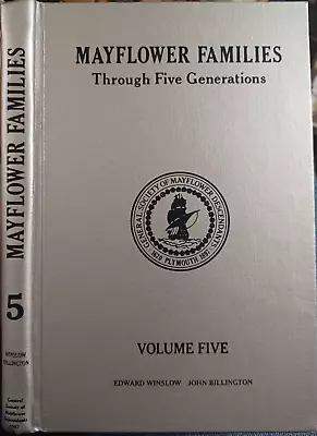 Mayflower Families Volume Five (5 ) Genealogy Book History • $40