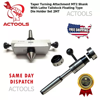 MT2 New Lathe Taper Turning Attachment In 2MT Shank Turning Metal In Taper • £91.63