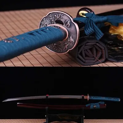 Japanese Samurai Sword Katana 9260 Spring Steel Battle Ready Full Tang Sharp. • $129