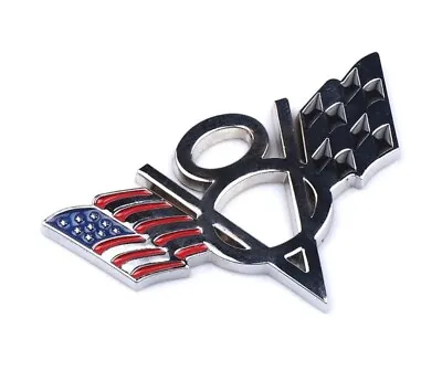 V8 Flag Boot Fender Side Skirt Badge Emblem For American Muscle Mustang Viper • $8.61