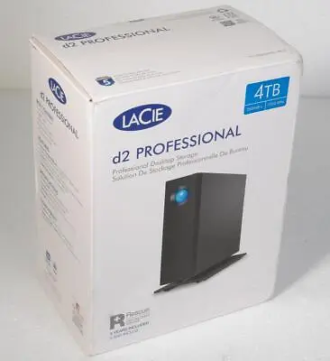 Lacie D2 Professional 4TB USB 3.1 Type C 7200rpm External Hard DIsk Drive N&B • £169.95