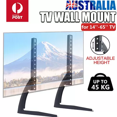 $18.02 • Buy 14  24  32  65'' Table Top Desktop TV Stand Bracket LCD LED Plasma VESA Mount